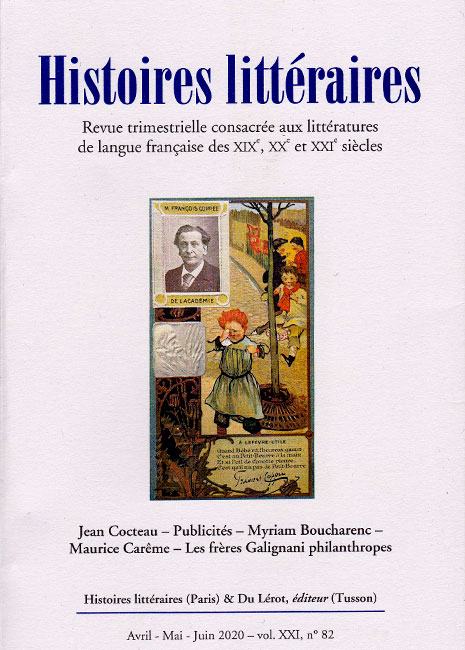 Histoires littéraires n° 82 :