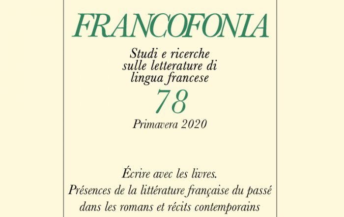 Francophonia, n° 78 :