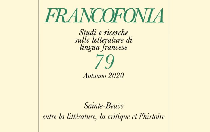Francophonia, n° 79 :
