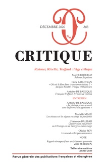 Critique, n° 883 :