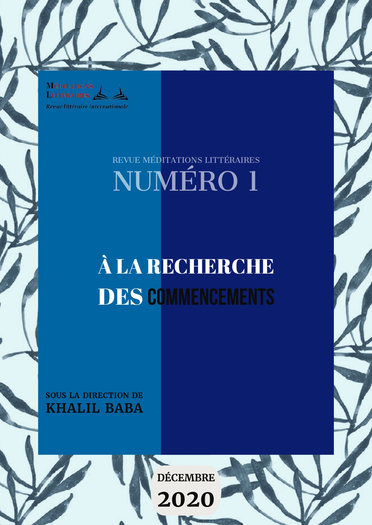 Méditations Littéraires, n° 1 :