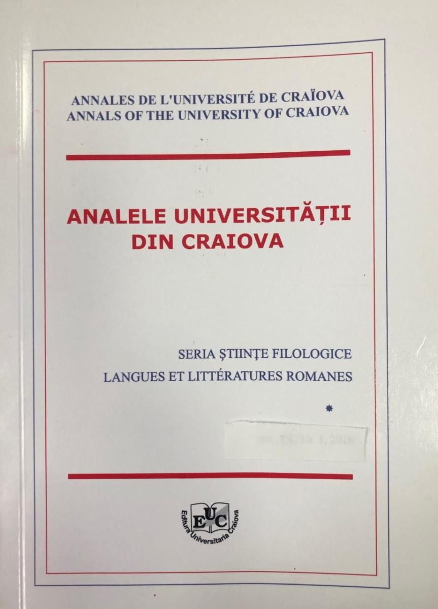 Analele Universităţii din Craiova. Seria Științe filologice. Langues et Littératures Romanes